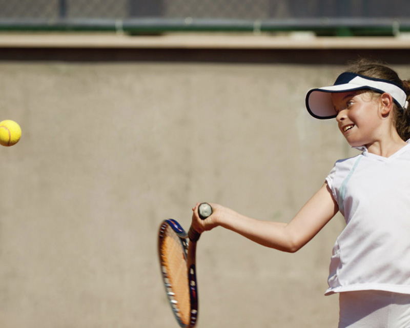 Sydney Girl Hitting Tennis Ball Cammeray Primrose Park